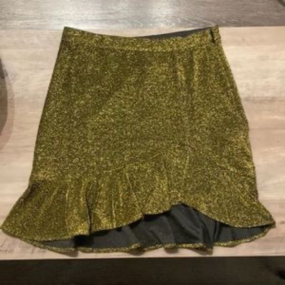 Michael Kors Gold Glitter Skirt
